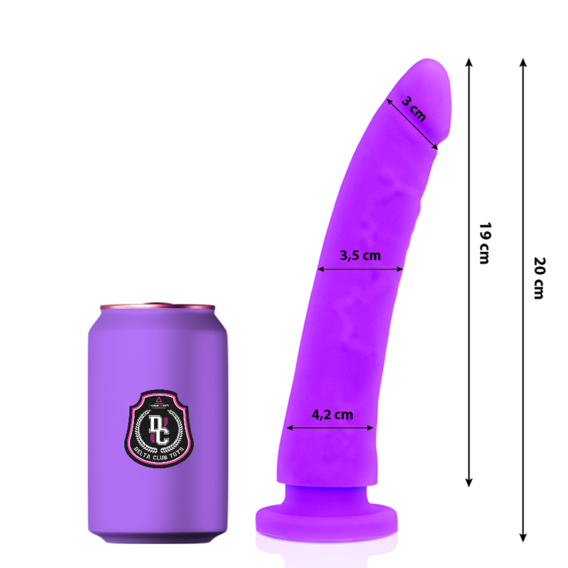 Delta Club - Toys Gode Médical Lilas Silicone 20 Cm -O- 4 Cm